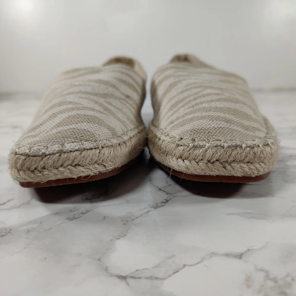 NWT Zara Cream Zebra Espadrilles Size 38